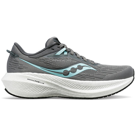 Women's Saucony Triumph 21, Gravel/Black, 9.5 B Medium